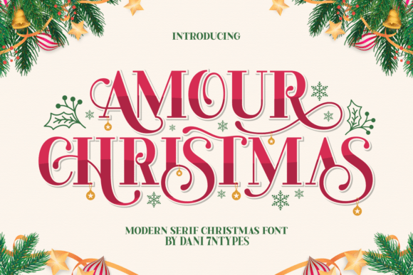 Amour Christmas Font for Festive Branding