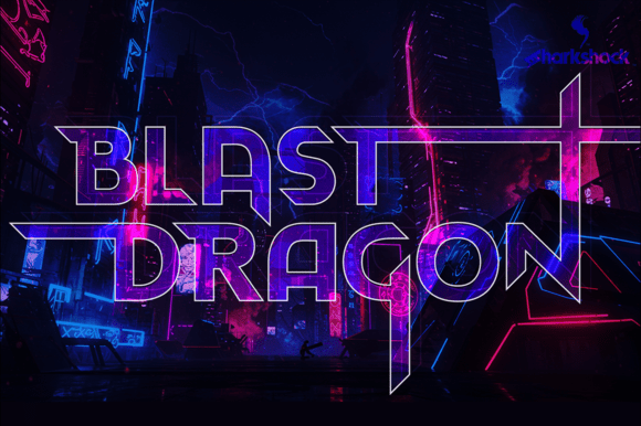 Blast Dragon: The Cyberpunk Display Font for Bold Campaigns