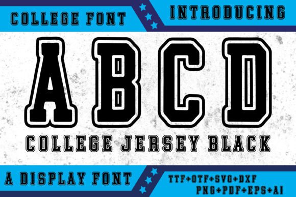 College Jersey Black: Bold Display Fonts for Marketers