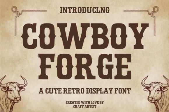Cowboy Forge: A Bold Western Display Font for Editorial Design