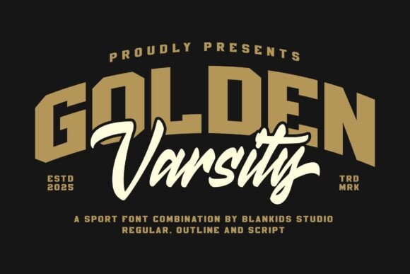 Golden Varsity: The Sport Typeface for Bold Branding