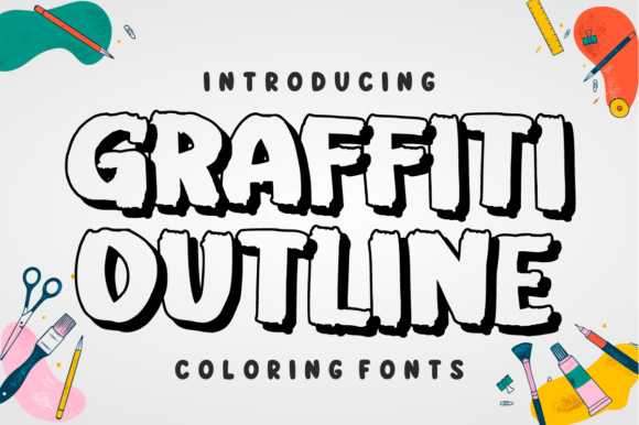 Graffiti Outline Font for Bold Business Branding