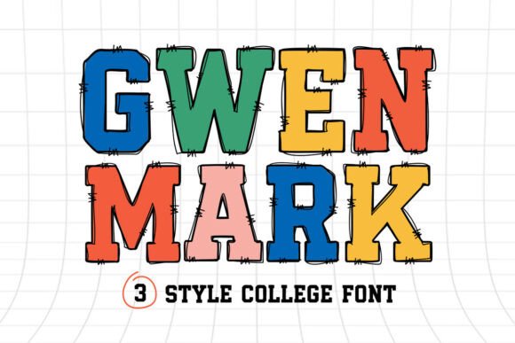 Gwen Mark: A Varsity Grunge Display Font for Bold Brands