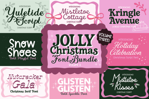 Jolly Christmas Bundle Vol3 Font for Festive Web Design