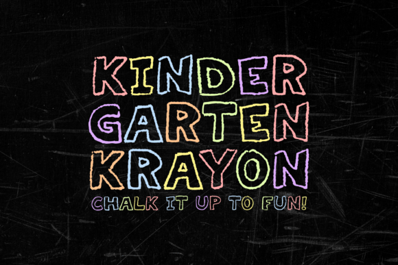 Kindergarten Krayon: A Playful Display Font for Brands