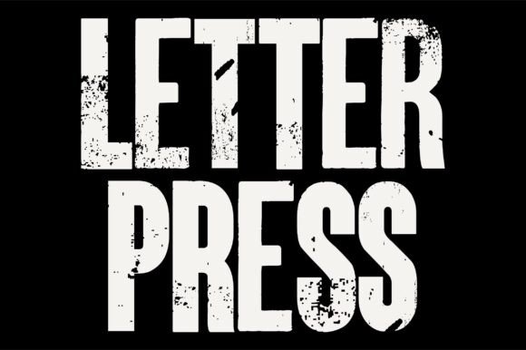 Letterpress Font for Handmade Product Design