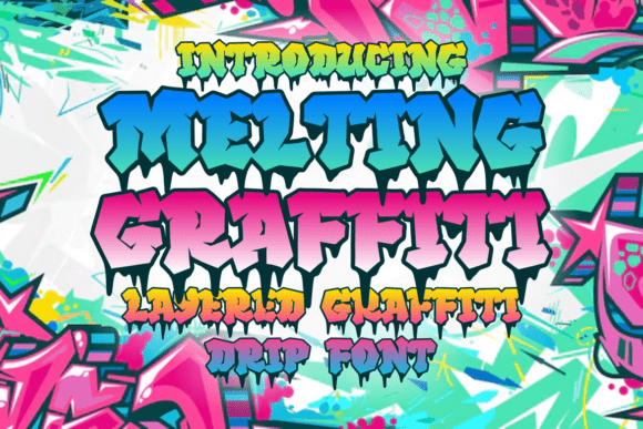 Melting Graffiti Display Font for Editorial Design