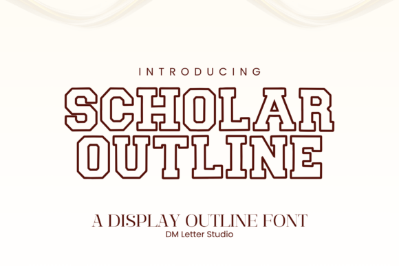 Scholar Block Outline Font for Web Design