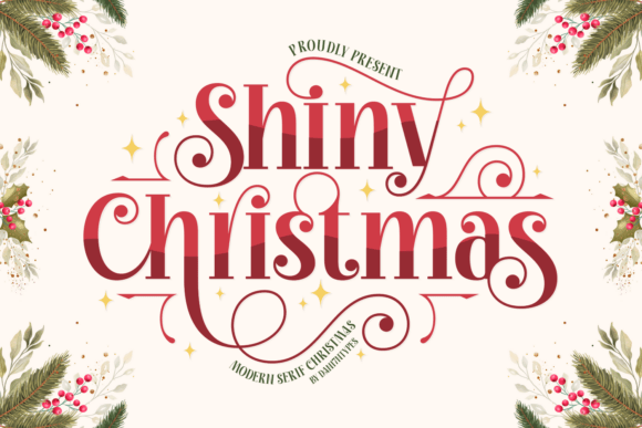 Shiny Christmas Font for Festive Branding