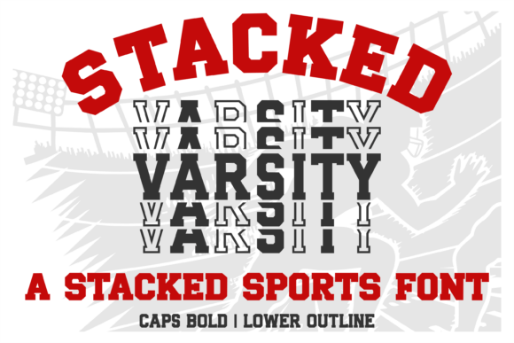 Stacked Varsity Typeface for Bold Branding