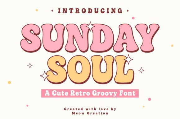 Sunday Soul: A Retro Display Font for Editorial Design
