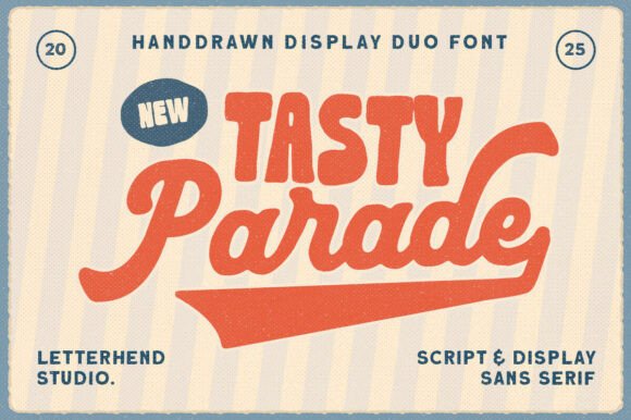 Tasty Parade Duo: A Retro Display Font for Makers