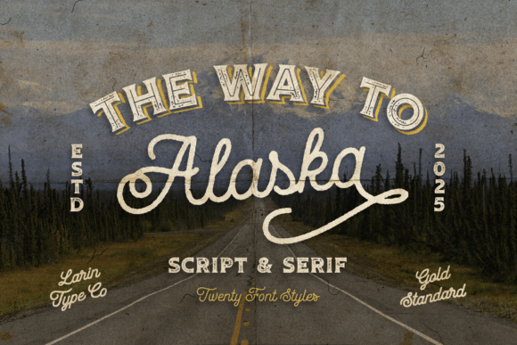 Way to Alaska Typeface for Vintage Web Design