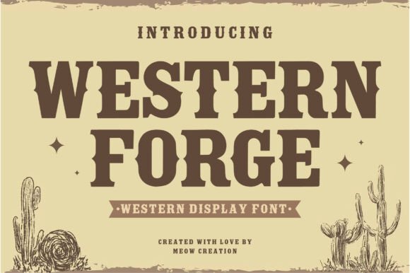 Western Forge: A Bold Display Font for Editorial Design